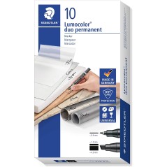 Marqueur permanent Staedtler Lumocolor - Lot de 10