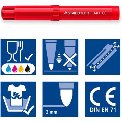 ✅ Lot de 12 feutres Staedtler Noris Aquarelle 3mm couleur en stock