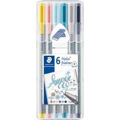 ✅ Staedtler Lot de 6 stylos Fineliner couleur en stock