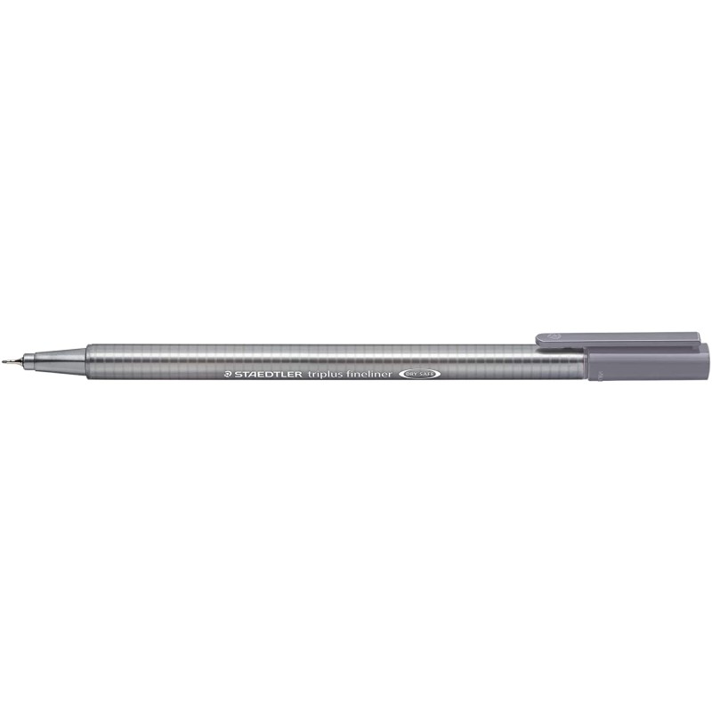 Fineliner Staedtler Triplus 334 - Lot de 10 - Gris tourterelle