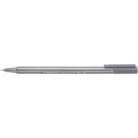 ✅ LOT de 10 Staedtler Triplus Fineliner 334 Stylo Fineliner - Ligne 0,3 mm - Encre à base d'eau - Couleur gris en stock