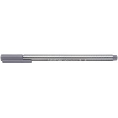 Fineliner Staedtler Triplus 334 - Lot de 10 - Gris tourterelle