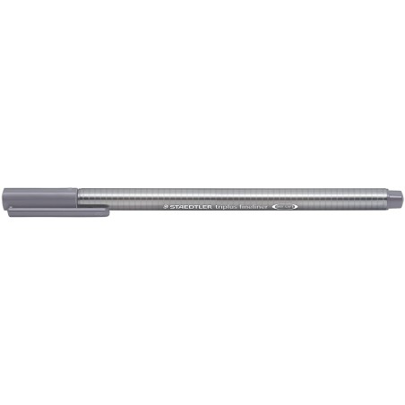 Fineliner Staedtler Triplus 334 - Lot de 10 - Gris tourterelle