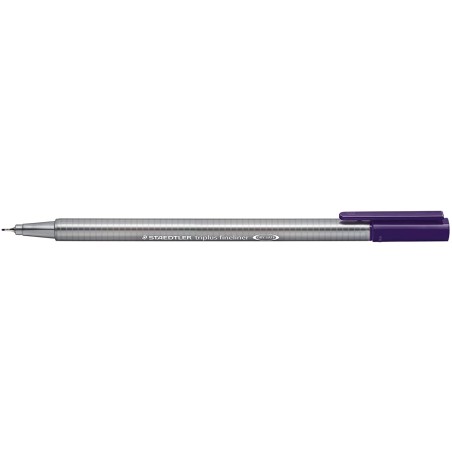 ✅ LOT de 10 Staedtler Triplus Fineliner 334 Stylo Fineliner - Ligne 0,3 mm - Encre à base d'eau - Couleur viole en stock