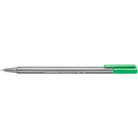 ✅ LOT de 10 Staedtler Triplus Fineliner 334 Stylo Fineliner - Ligne 0,3 mm - Encre à base d'eau - Couleur vert en stock