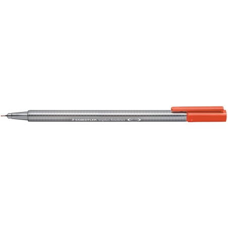 ✅ LOT de 10 Staedtler Triplus Fineliner 334 Stylo Fineliner - Ligne 0,3 mm - Encre à base d'eau - Couleur rouge en stock