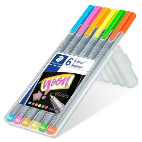 ✅ Staedtler Lot de 6 stylos Fineliner couleur en stock