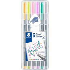 ✅ Staedtler Lot de 6 stylos Fineliner couleur en stock