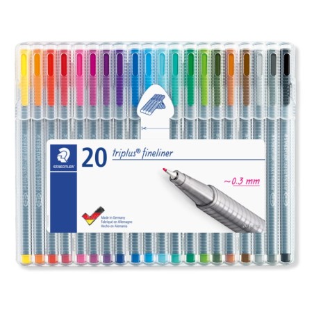 ✅ Staedtler Lot de 20 stylos Fineliner couleur en stock