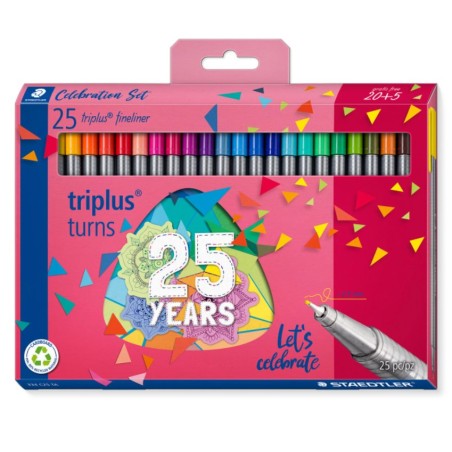 ✅ Staedtler Lot de 25 stylos Fineliner couleur en stock