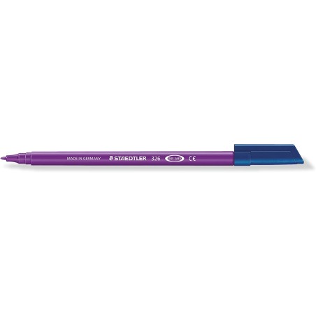 ✅ LOT de 10 Staedtler Noris 326 Marqueur à pointe fine - Course 1 mm environ - Pot à base d'eau - Couleur viol en stock
