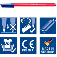 ✅ LOT de 10 Staedtler Noris 326 Marqueur couleur en stock