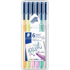 ✅ Staedtler TriplusColor323 Lot de 6 marqueurs couleur en stock