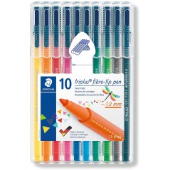✅ Staedtler TriplusColor323 Lot de 10 marqueurs couleur en stock