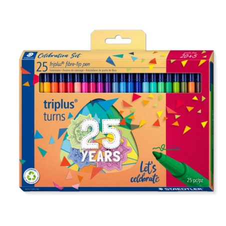 ✅ Staedtler TriplusColor323 Lot de 25 marqueurs couleur en stock