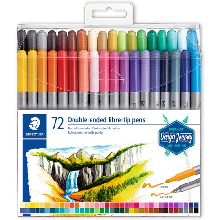 ✅ Staedtler 3200 Lot de 72 marqueurs couleur en stock