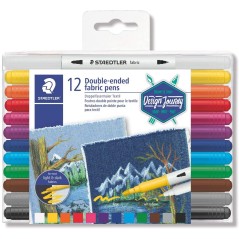 ✅ Staedtler 3190 Lot de 12 marqueurs textiles couleur en stock
