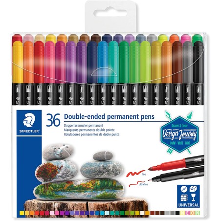 ✅ Staedtler 3187 Lot de 36 marqueurs couleur en stock