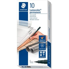 Marqueur permanent Staedtler Lumocolor - Lot de 10