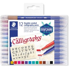 ✅ Staedtler 3005 Lot de 12 stylos calligraphie couleur en stock