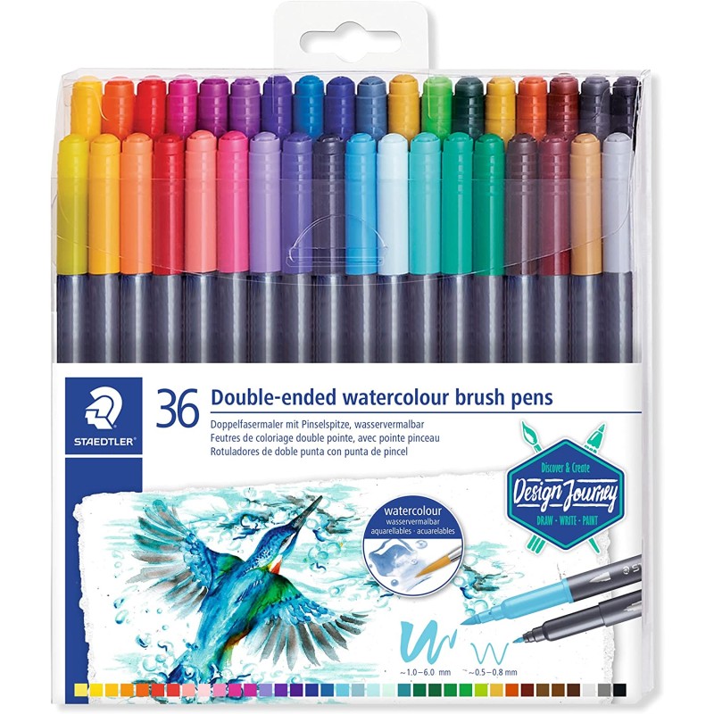 Staedtler 3001 Lot de 36 marqueurs aquarelle