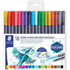 ✅ Staedtler 3001 Lot de 18 marqueurs aquarelle couleur en stock