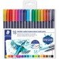 Staedtler 3001 Lot de 18 marqueurs aquarelle