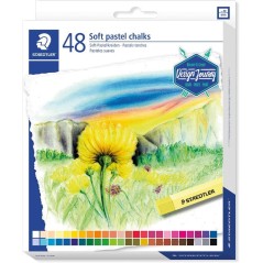✅ Staedtler Lot de 48 Craies Pastel Douces couleur en stock
