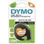 Dymo S0718850 Ruban textile thermocollant noir sur fond blanc - Largeur 12 mm x 2 mètres (18769)