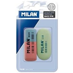 Gommes Milan 8020 et 118 pack de 2 pour papeterie