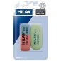 Gommes Milan 8020 et 118 pack de 2 pour papeterie