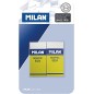 Gomme Milan Nata 6024 lot de 2 effaceur papeterie