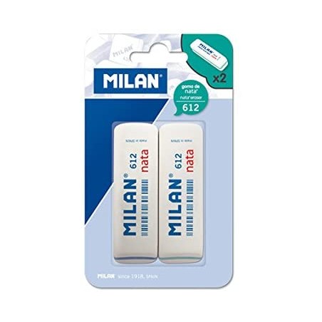 Gomme biseautée Milan Nata 612 lot de 2
