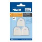 Recharges gommes pour taille-crayon Milan pack de 3 Recharges gommes pour taille-crayon Milan pack de 3