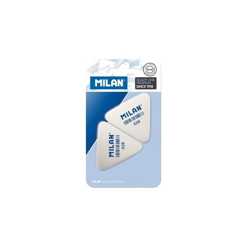 Gomme souple Milan 428 lot de 2 pour papeterie