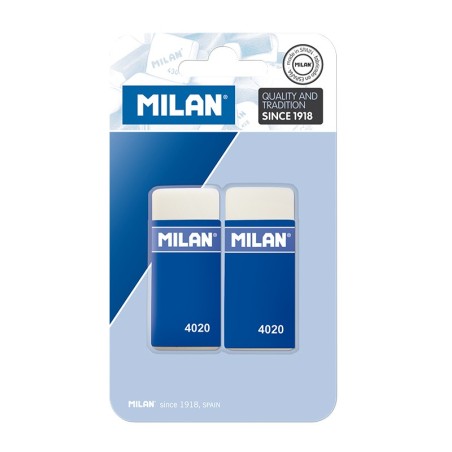 Gommes bleues Milan 4020 blister