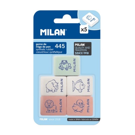 Gommes colorées animaux Milan 445