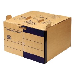 ✅ Fellowes Loeffs Lot de 15 conteneurs de fichiers Jumbo Plus - Couleur Marron couleur en stock