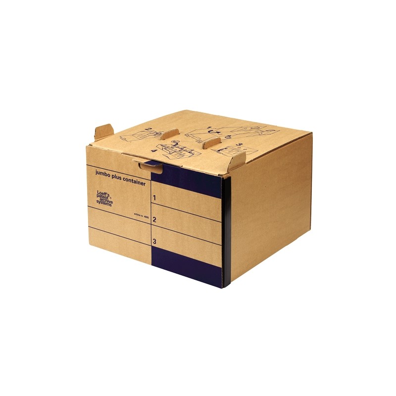 Fellowes Loeffs Lot de 15 conteneurs de fichiers Jumbo Plus - Couleur Marron