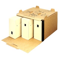 Fellowes Loeffs Lot de 15 conteneurs de fichiers Jumbo Plus - Couleur Marron