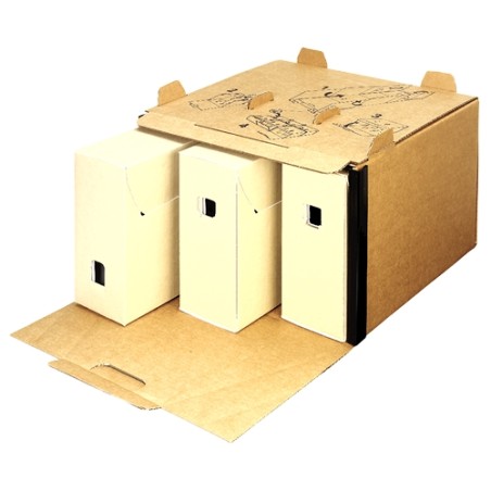 Fellowes Loeffs Lot de 15 conteneurs de fichiers Jumbo Plus - Couleur Marron