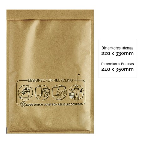 Fellowes Bankers Box Nº16 Pack de 10 sacs à bulles rembourrés 220x330 mm