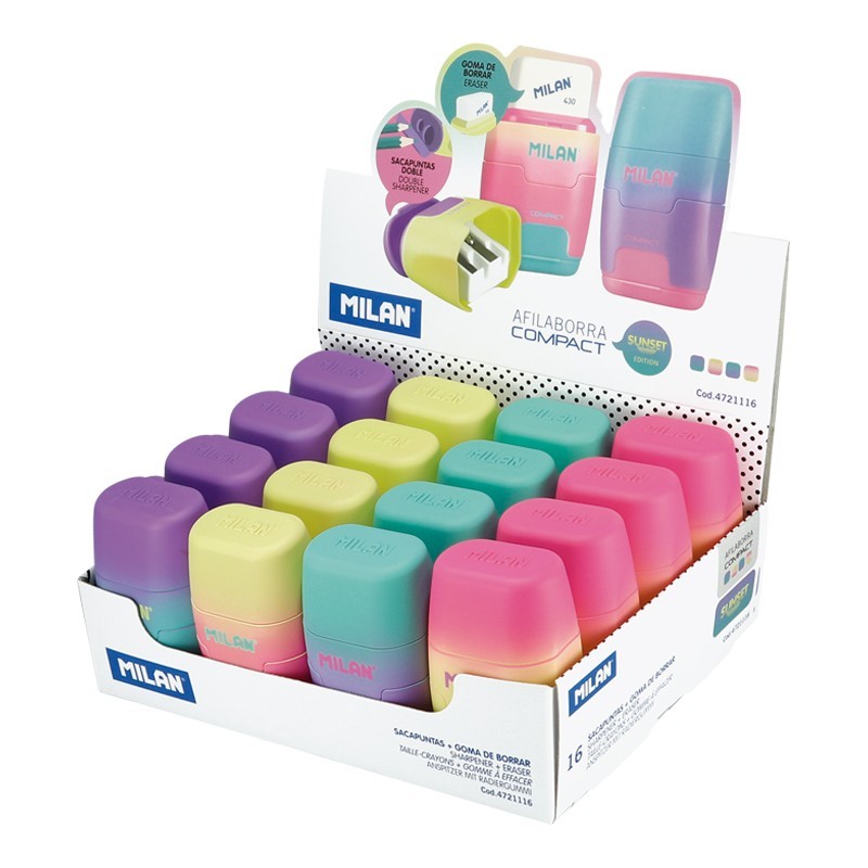 Taille-crayons lame en acier, lot de 16 - Papeterie - Gomme