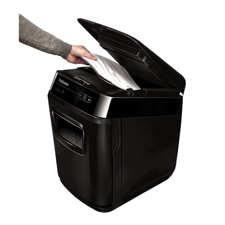 Fellowes AutoMax 200C Destructeur automatique de papier à particules - Alimentation automatique 200 feuilles - Fente manuelle