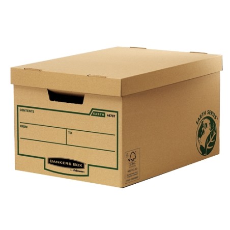 ✅ LOT de 10 Fellowes Bankers Box Earth Maxi File Container - Assemblage manuel - Carton recyclé certifié FSC - en stock