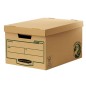 LOT de 10 Fellowes Bankers Box Earth Maxi File Container - Assemblage manuel - Carton recyclé certifié FSC - Couleur Marron
