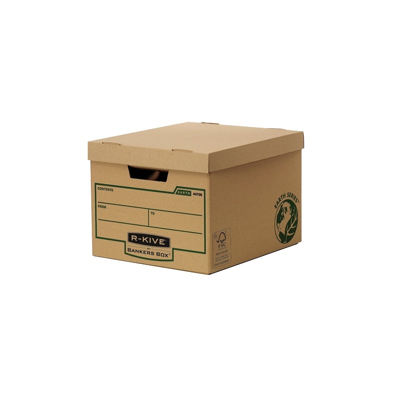 Fellowes Bankers Box Earth Grand classeur - Assemblage manuel - Carton recyclé certifié FSC - Couleur marron (Lot de 10)