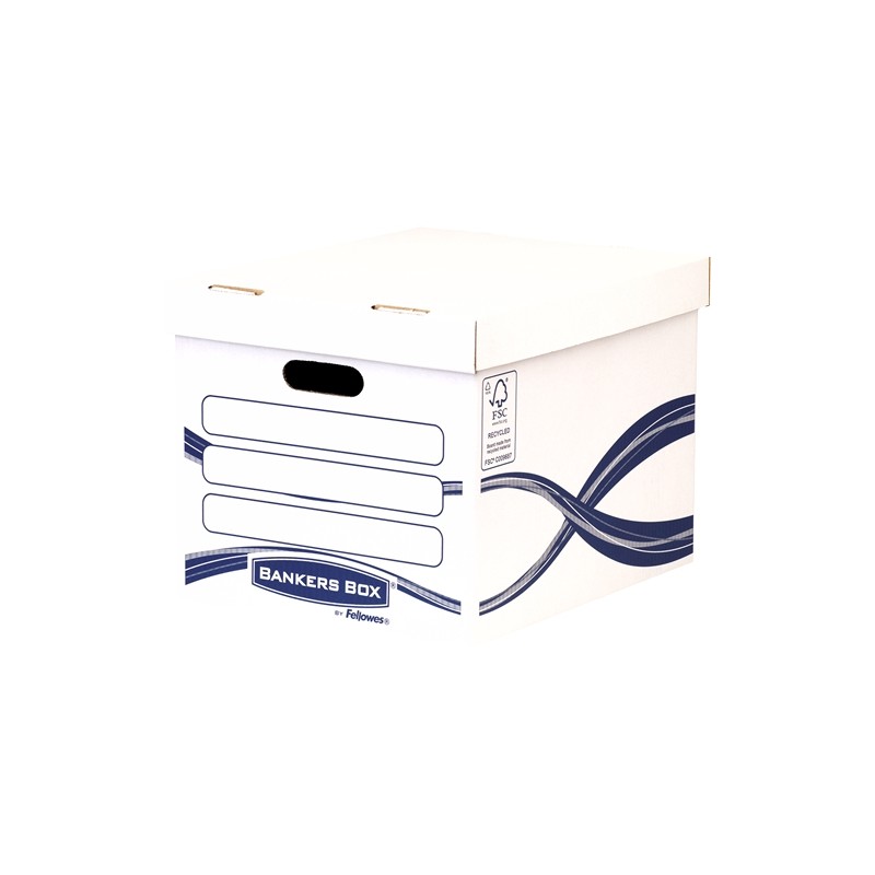 Fellowes Bankers Box Basic File Container - Lot de 10 - Assemblage manuel - Carton recyclé