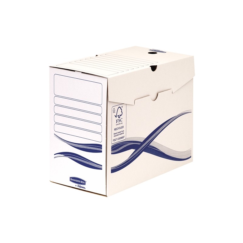 Fellowes Bankers Box Basic Lot de 25 boîtes de classement finales A4+ 150 mm - Assemblage manuel - Carton recyclé certifié FSC