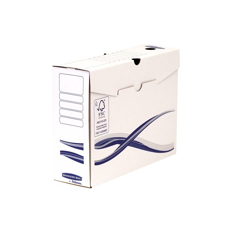 Fellowes Bankers Box Basic Lot de 25 boîtes de classement finales A4+ 100 mm - Assemblage manuel - Carton recyclé certifié FSC